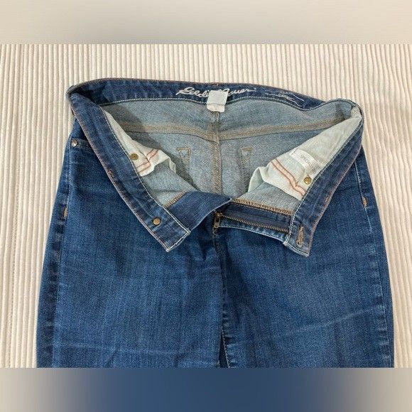 Eddie Bauer Jeans Women’s 8 Blue Denim Curvy Straight Leg Casual Classic - Picture 6 of 12